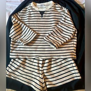 Brunello Cucinelli Cotton Monili-Beaded Sweatshirt and Shorts Set Size Small/0